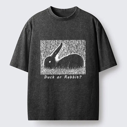 Japanese Style Duck or Rabbit Washed T-Shirt