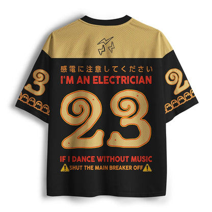Men's Black Skeleton Number Graphic Print Short Sleeve Sports Jersey T-Shirt