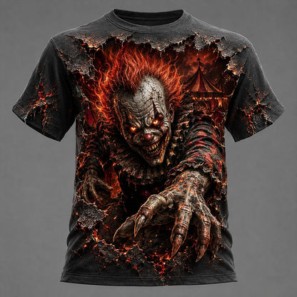 Halloween Men's Creepy Clown Carnival Graphic T-Shirt