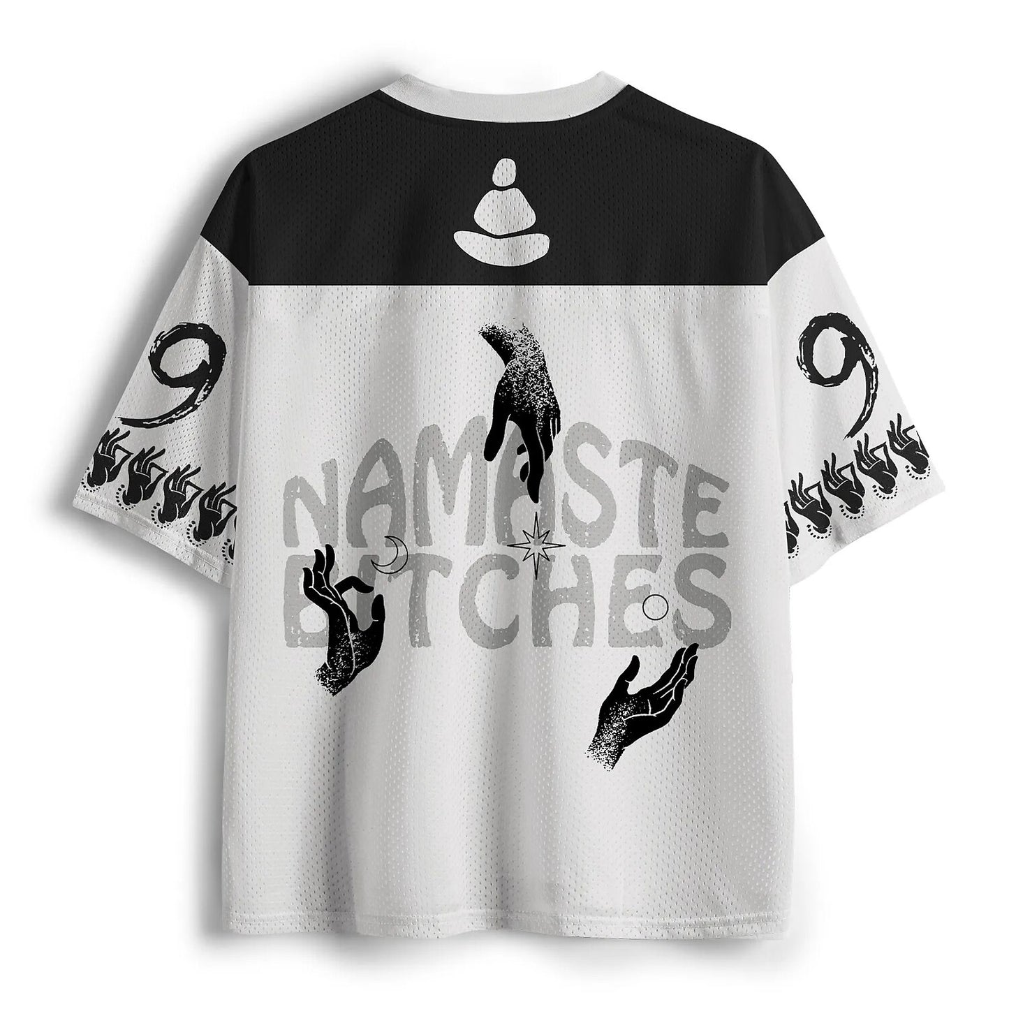 Men's Namaste Skeleton Print Short Sleeve Funny Jersey T-Shirt