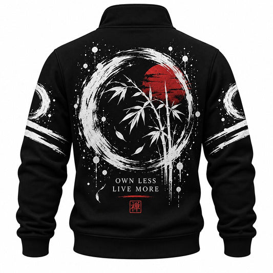 Own Less Live More Zen Half-Zip Sweatshirt