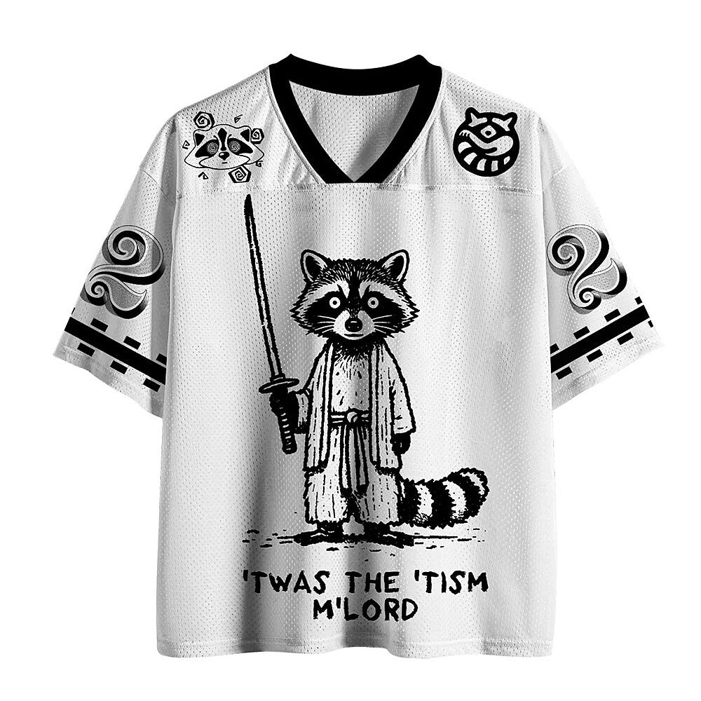 Men's Number Graphic V-Neck Sports Jersey