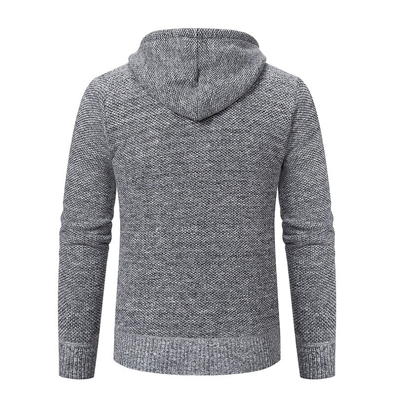 Marl Hooded Zip Cardigan