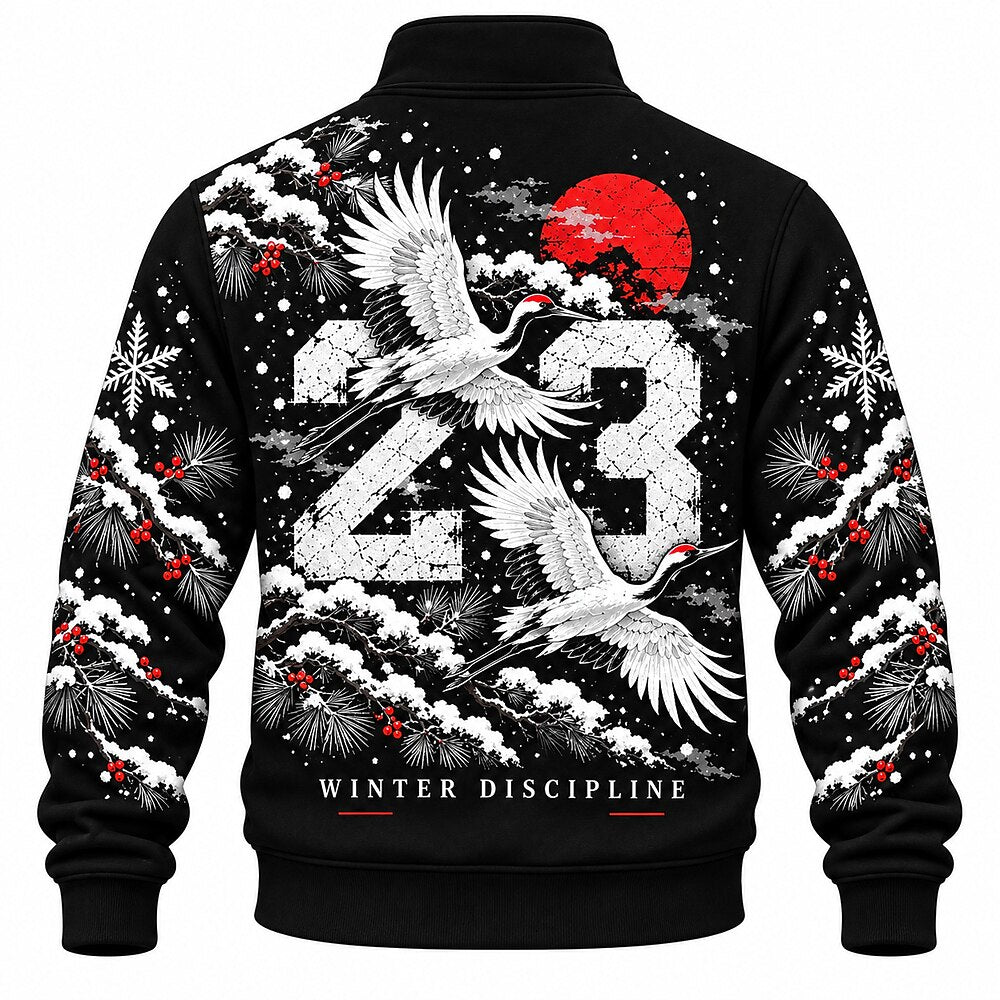 Winter Discipline Cranes Number 23 Half-Zip Sweatshirt