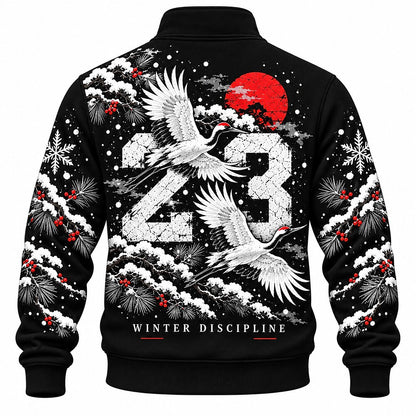 Winter Discipline Cranes Number 23 Half-Zip Sweatshirt