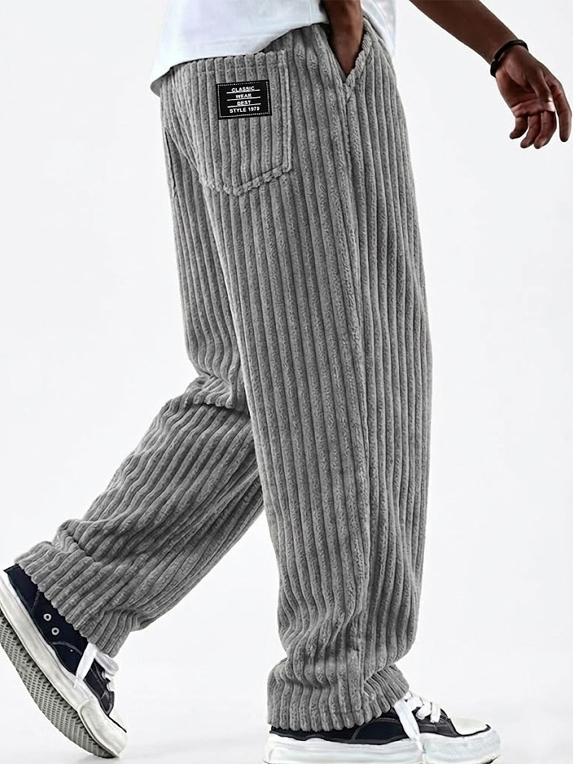 Wide Rib Drawstring Corduroy Pants