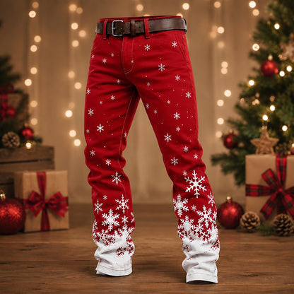 Reindeer Pine Border Dress Pants