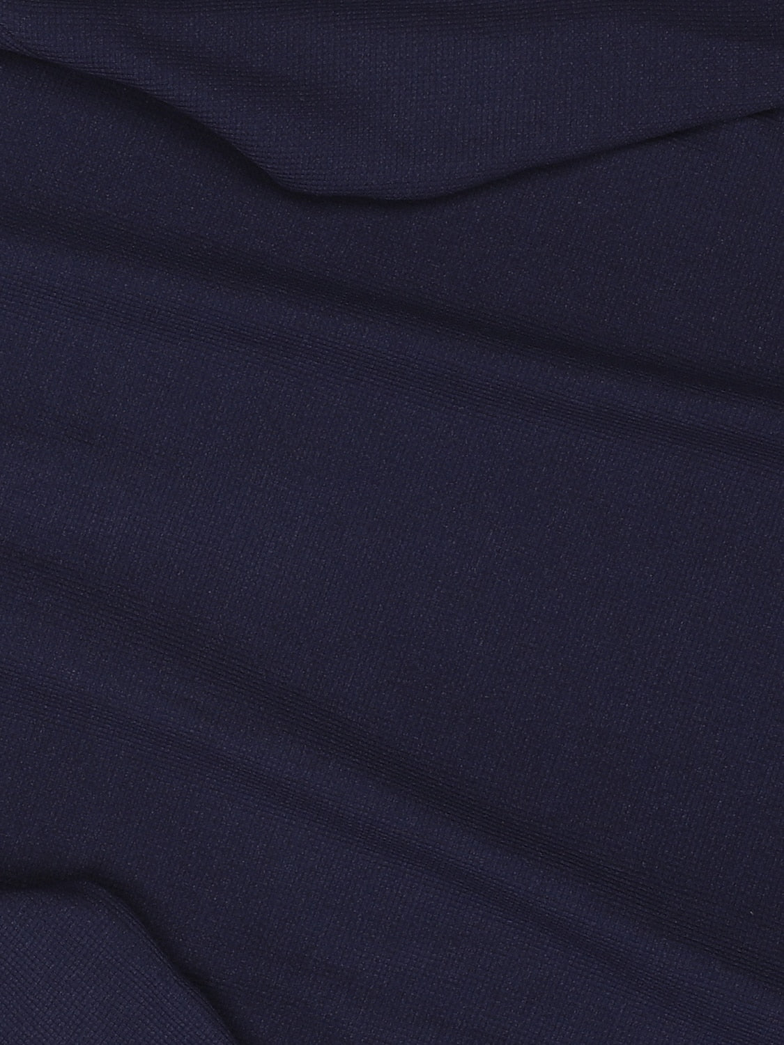 Contrast Elbow Waffle Quarter-Zip Top