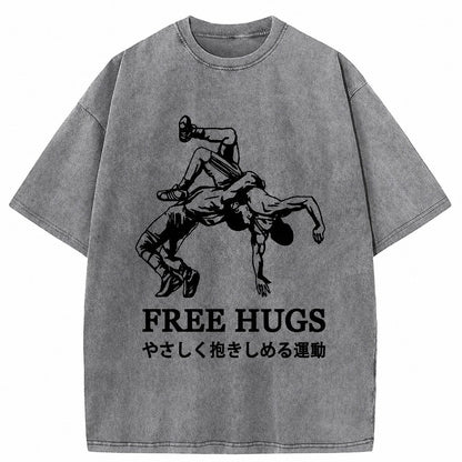 Japanese Style Judo Throw Washed T-Shirt