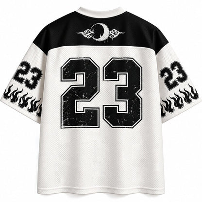 Men's Number Text Graphic V-Neck Sports Jersey