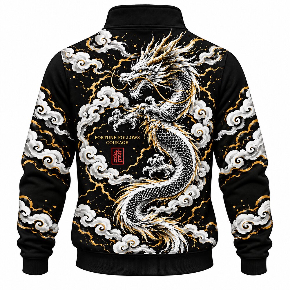 Rise Above Cloud Dragon Half-Zip Sweatshirt