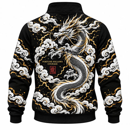 Rise Above Cloud Dragon Half-Zip Sweatshirt
