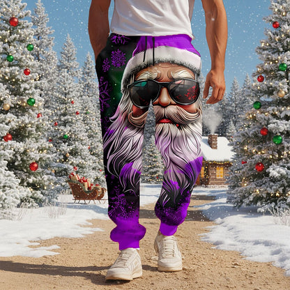 Santa Sunglasses Christmas Joggers