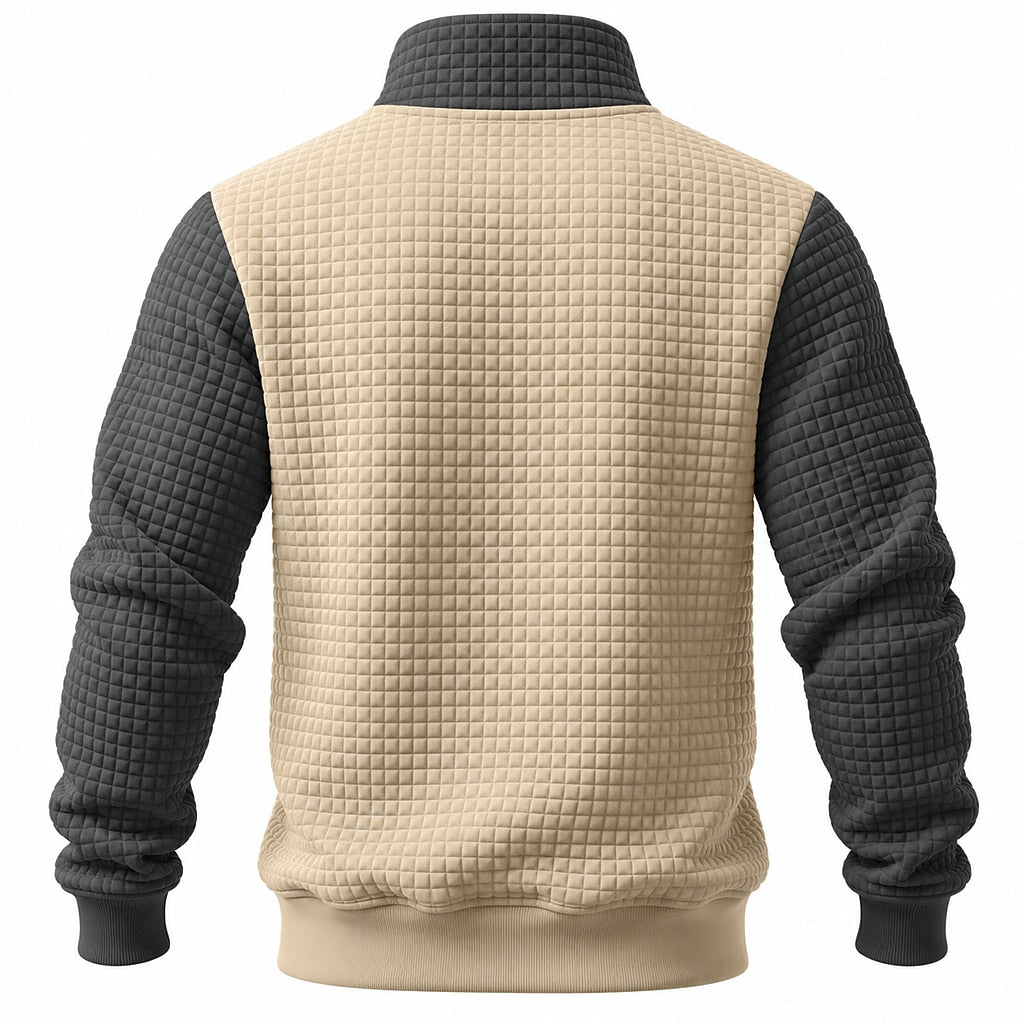 Waffle Pocket Half-Zip Sweatshirt