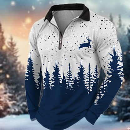Reindeer Forest Quarter-Zip Polo