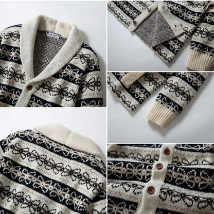 Belted Knotwork Shawl Cardigan