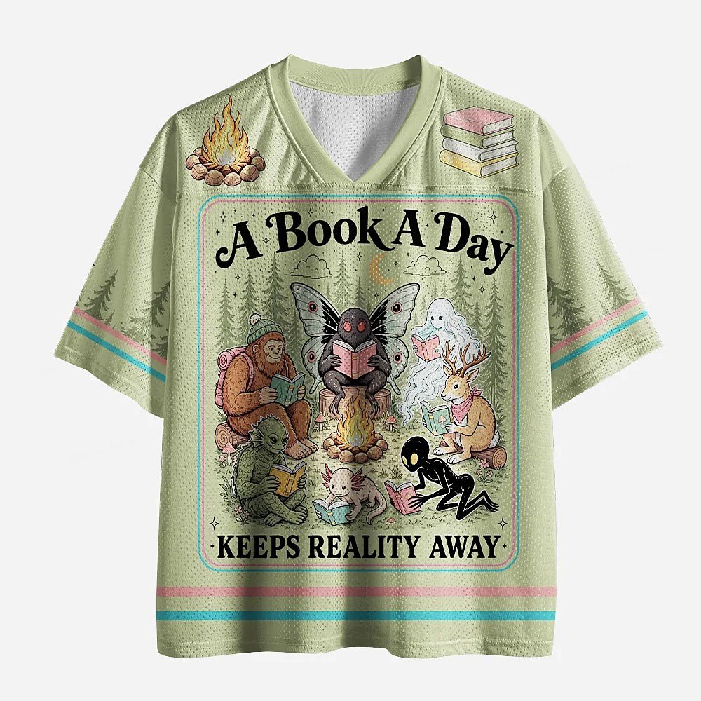Men's A Book a Day Graphic Mesh Football Jersey
