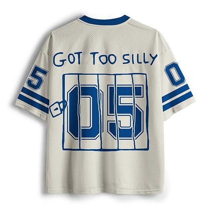 Men's Silly Goose Print Short Sleeve Funny Sports Jersey T-Shirt
