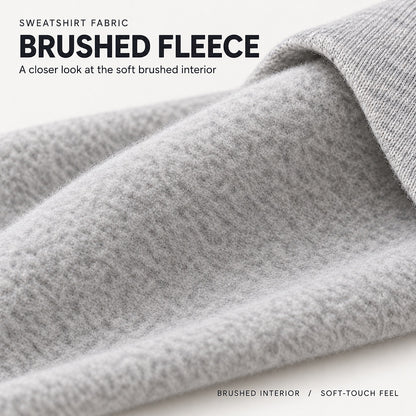 Fleece Collar Contrast Panel Quarter-Zip Sweatshirt