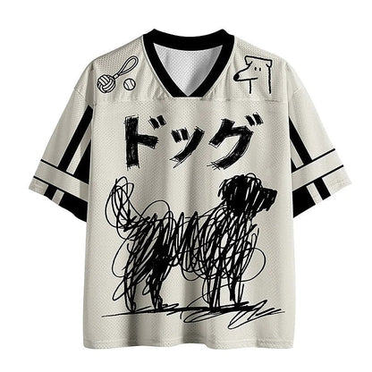 Men's Weird in Peace Graphic Mesh Football Jersey