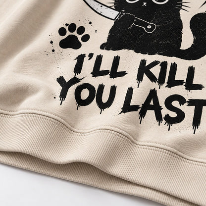 I Like You Knife Cat Crew Neck Sweatshirt