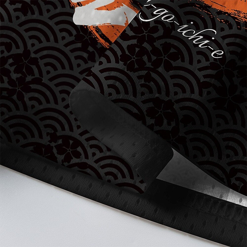 Japanese Style Samurai Kanji V-Neck Sports Jersey