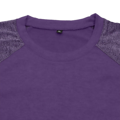 Contrast Raglan Henley Long Sleeve T-Shirt