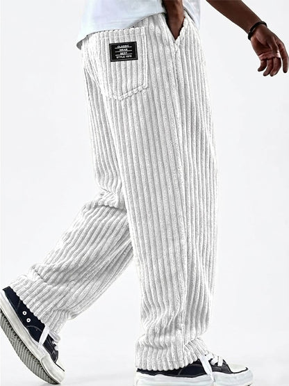 Wide Rib Drawstring Corduroy Pants