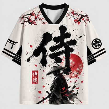 Men's Kanji 3D Graphic V-Neck Sports Jersey