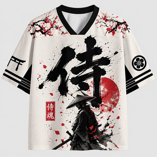 Men's Kanji 3D Graphic V-Neck Sports Jersey