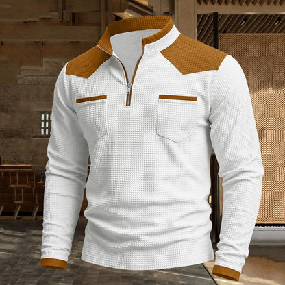 Contrast Yoke Utility Waffle Polo