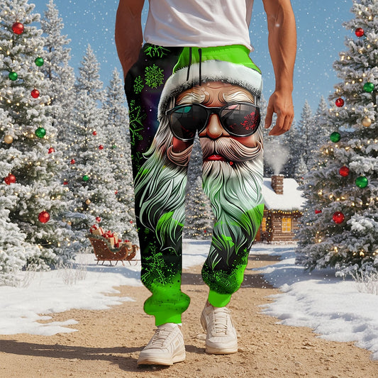 Santa Sunglasses Christmas Joggers