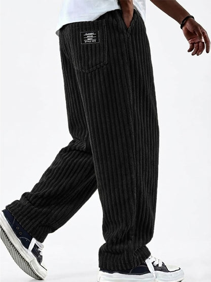 Wide Rib Drawstring Corduroy Pants