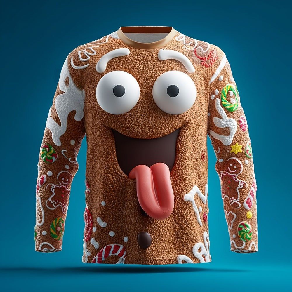 Goofy Christmas Faces Long Sleeve T-Shirt