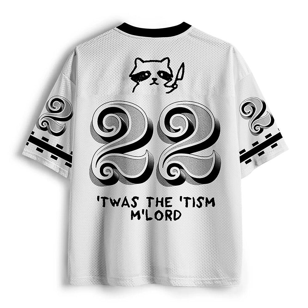 Men's Number Graphic V-Neck Sports Jersey