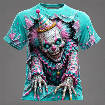 Halloween Men's Creepy Clown Carnival Graphic T-Shirt