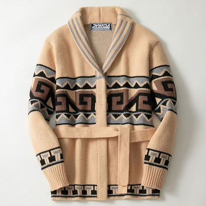 Spiral Band Shawl Cardigan