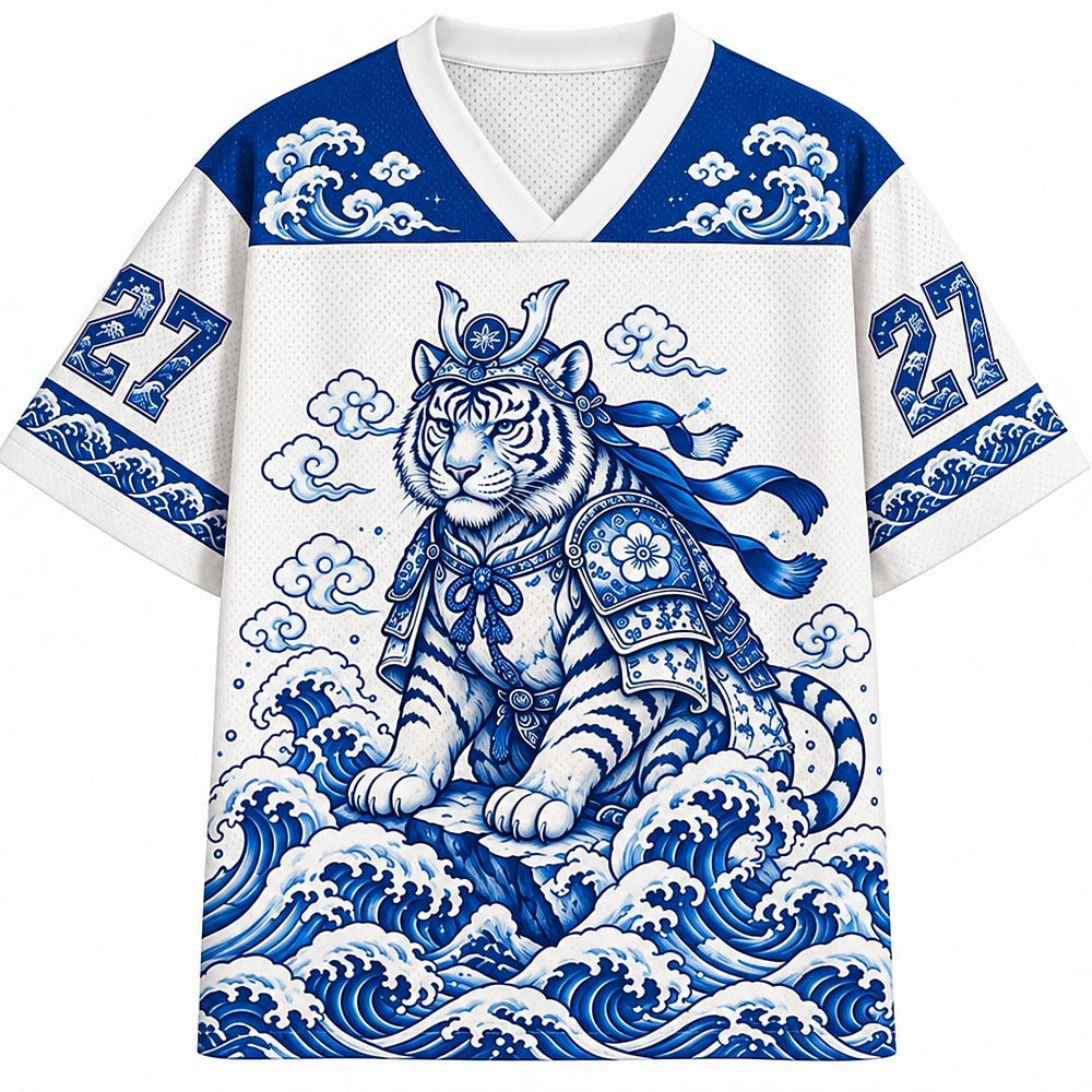Blue Tiger Samurai Mesh Jersey