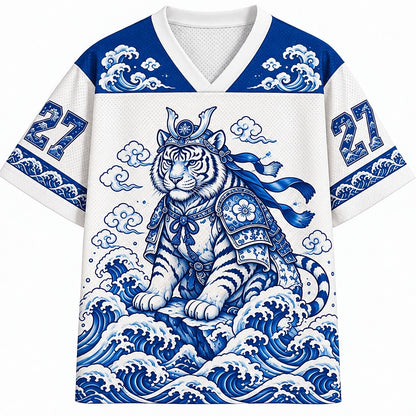Blue Tiger Samurai Mesh Jersey