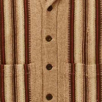 Vertical Stripe Shawl Cardigan
