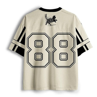 Men's Weird in Peace Graphic Mesh Football Jersey