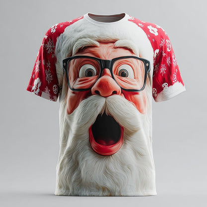 Wide-Eyed Santa Glasses T-Shirt