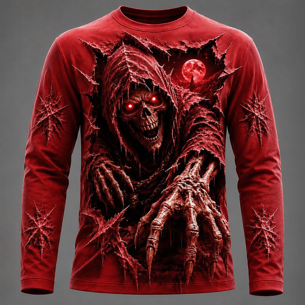 Halloween Men's Moonlit Reaper Graphic Long Sleeve T-Shirt