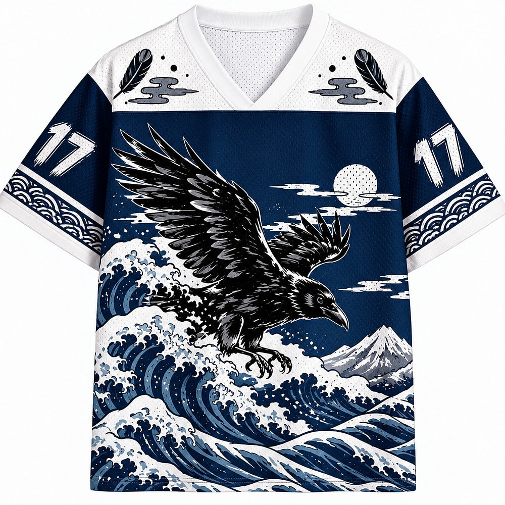 Moonlit Eagle Wave Mesh Jersey