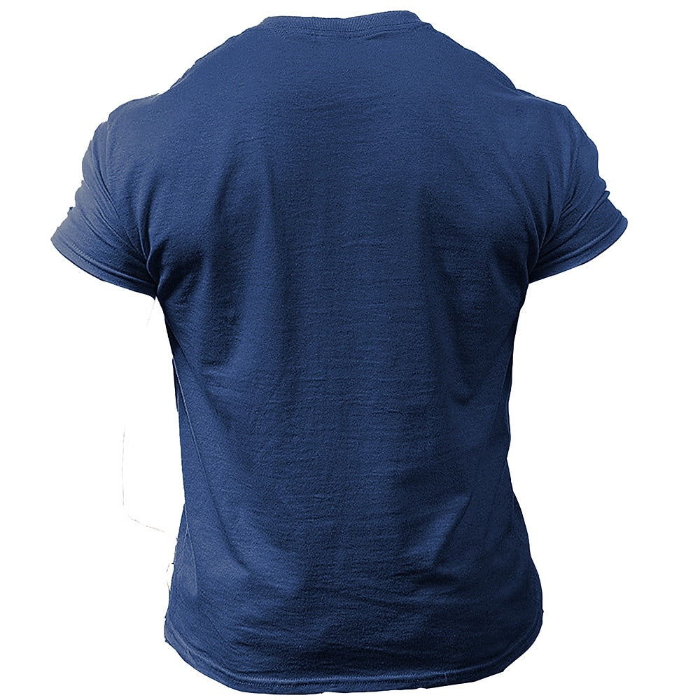 Men's Sinking Thumbs-Up Print Short Sleeve Humorous Graphic T-Shirt