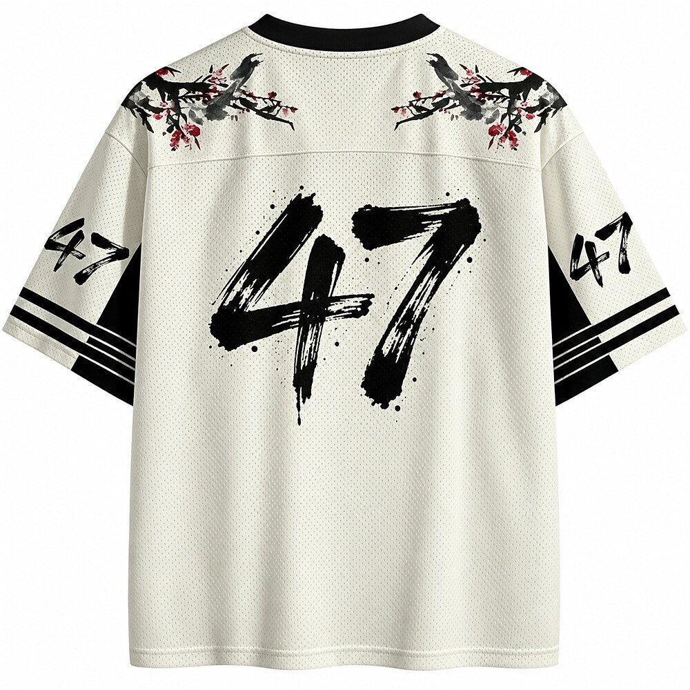 Yokai Cat V-Neck Mesh Jersey