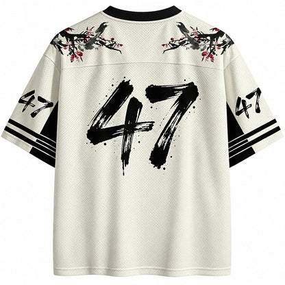 Yokai Cat V-Neck Mesh Jersey