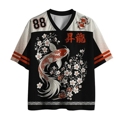 Men's Black Number Graphic Print Short Sleeve Sports Jersey T-Shirt