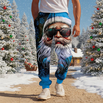 Santa Sunglasses Christmas Joggers