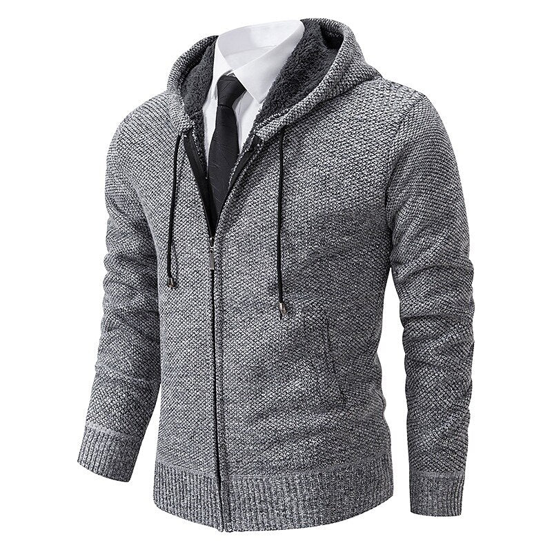 Marl Hooded Zip Cardigan